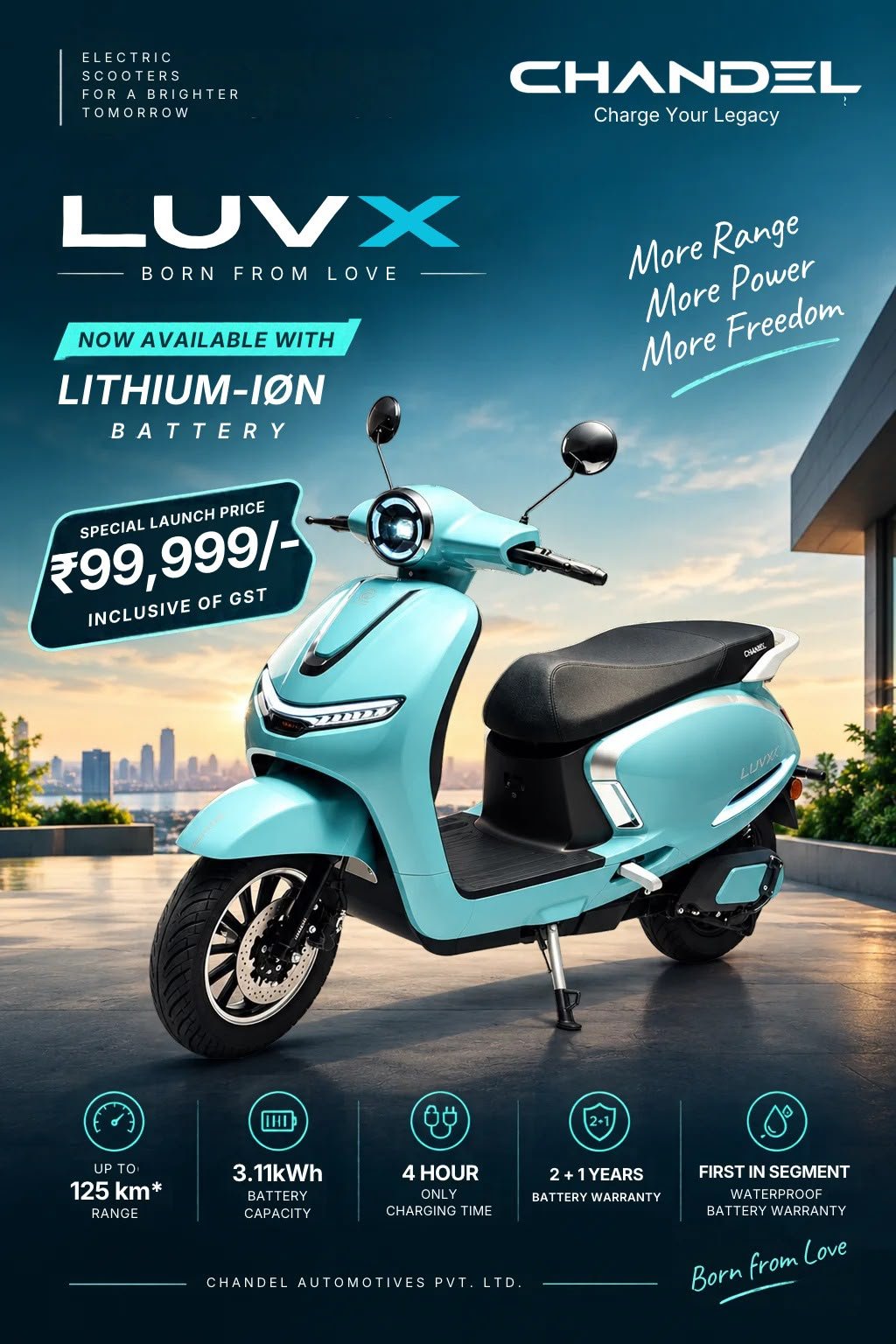 Chandel Luvx electric scooter launch offer